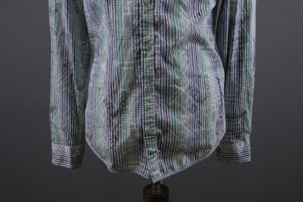 Desigual Barcelona Multicolor Striped Long Sleeve Button Down Shirt – Size L