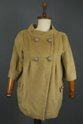 MOSCHINO Aeffe Brown 100% Virgin Wool 3/4 Sleeve Cheap and Chic Short Coat Sz 38