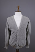 Lacoste Gray Wool Button Down V-Neck Cardigan Sweater – Size 4 / M