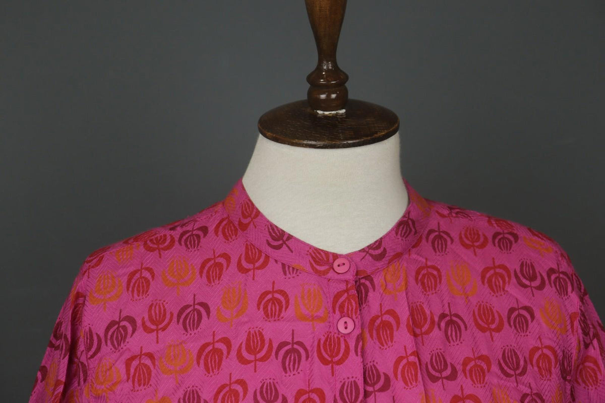 GUDRUN SJÖDEN Multicolor Floral Front Pocket Long Sleeve Button Front Shirt M/L