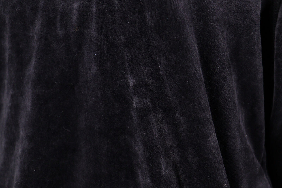 Deerberg by Oska Black Velour Long Sleeve Hoodie Sweater Size