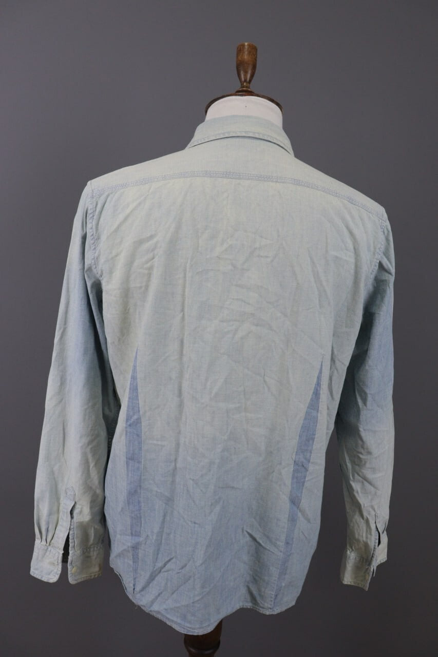 Denim & Supply Ralph Lauren Blue Long Sleeve Denim Over Shirt XL – Men's