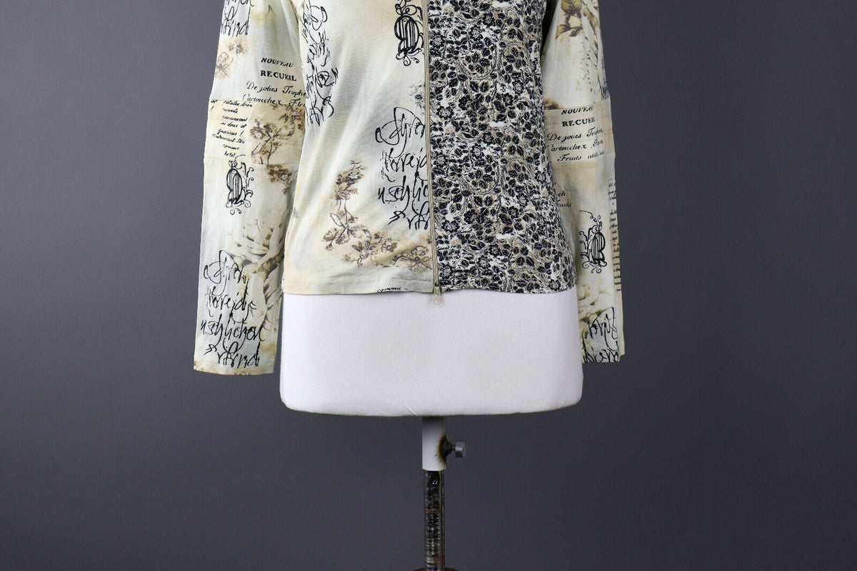 Elisa Cavaletti Floral Designer Activewear Track Jacket – Size XL / 4