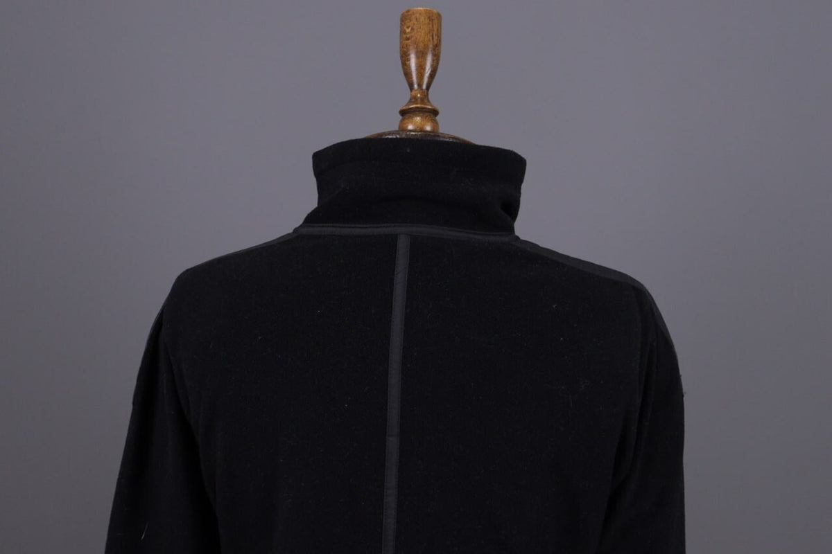 Frauenschuh Balck High Neck Pockets Full Zip Fleece Jacket – Size L