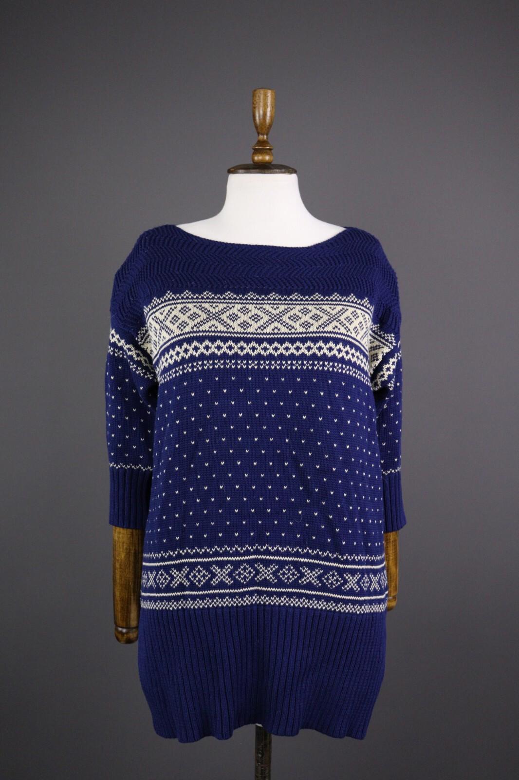 DENIM & SUPPLY RALPH LAUREN Blue Fair Isle Knit Sweater – Size S