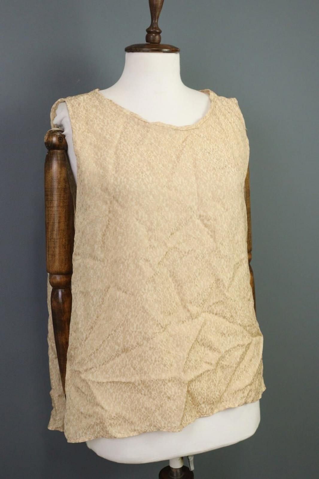 BARENA VENEZIA Beige Sleeveless Blouse Tunic Shirt – Size L