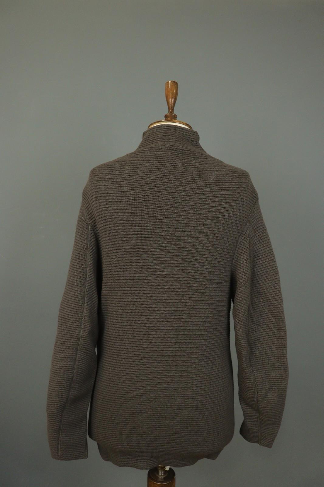 ANNETTE GORTZ Brown 100% Wool Tight Knit High Neck Pullover Sweater – Size XS