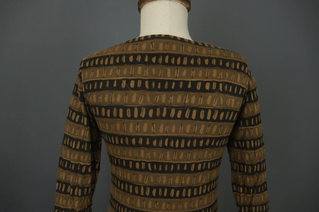 GUDRUN SJODEN Multi Striped Long Sleeve Round Neck Pullover Blouse Top – Size S