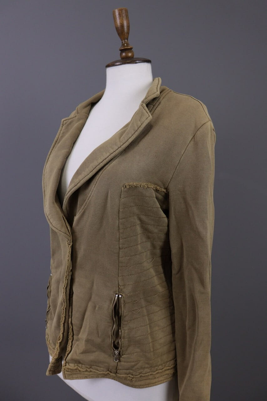 Transit Par Such TR-900 Brown Button Down Designer Jacket – Size 4 / XL