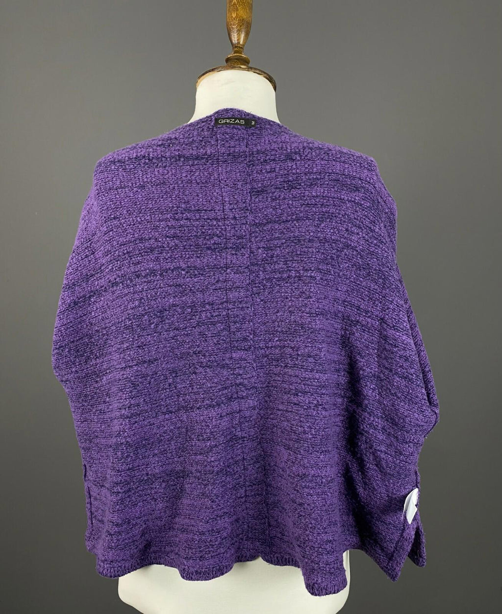 GRIZAS Purple Wool Button Down 3/4 Sleeve Cardigan Sweater – Size M