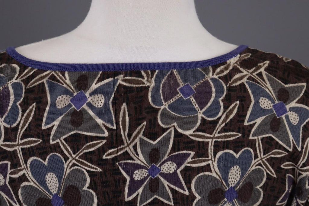 GUDRUN SJODEN Brown Floral Button Down Long Cardigan Sweater – Size M – Used