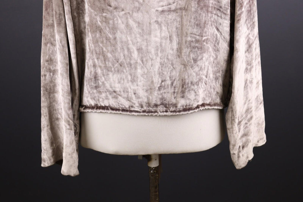 SEE by CHLOE Ash Rose Velour Drawstring Long Sleeve Top Shirt – Size 40