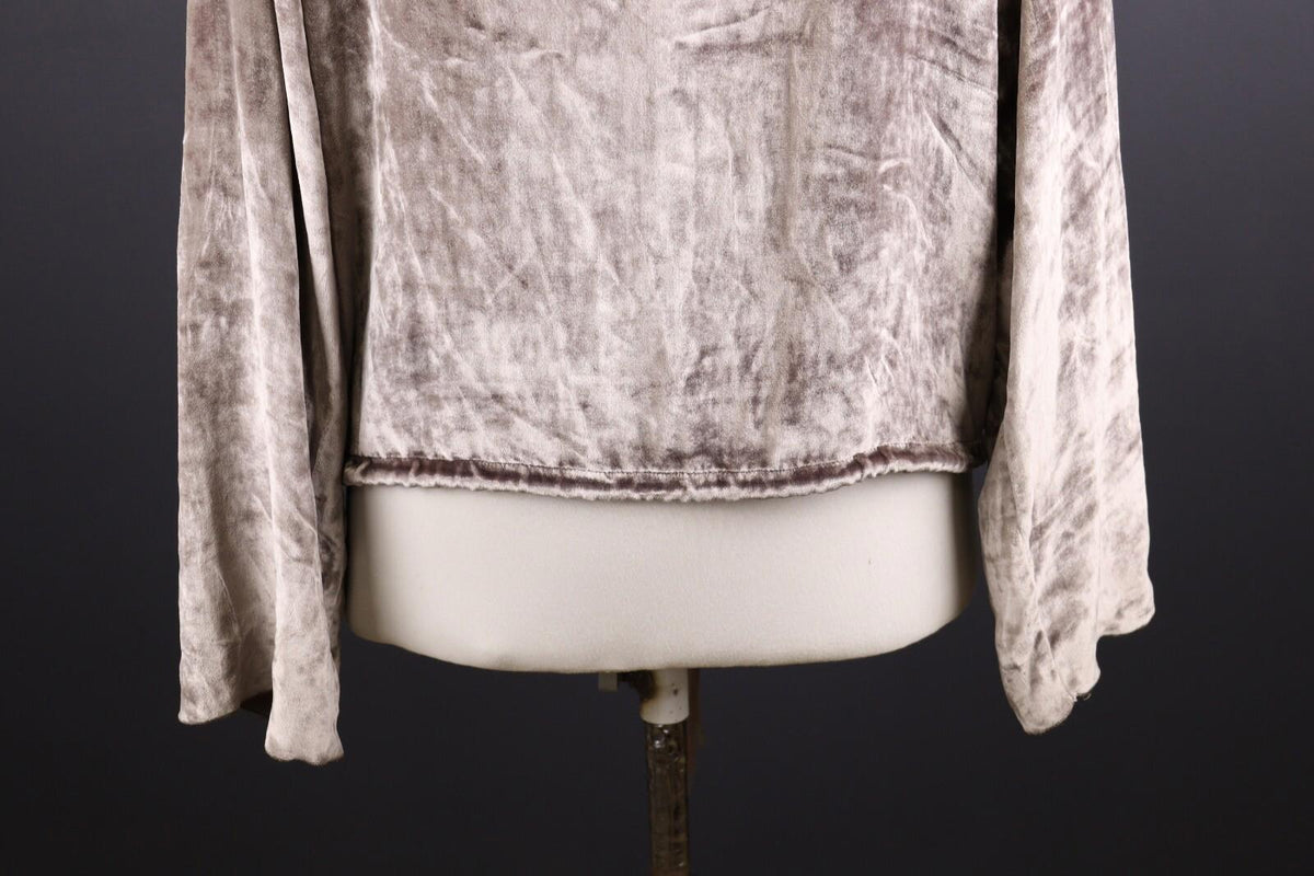 SEE by CHLOE Ash Rose Velour Drawstring Long Sleeve Top Shirt – Size 40