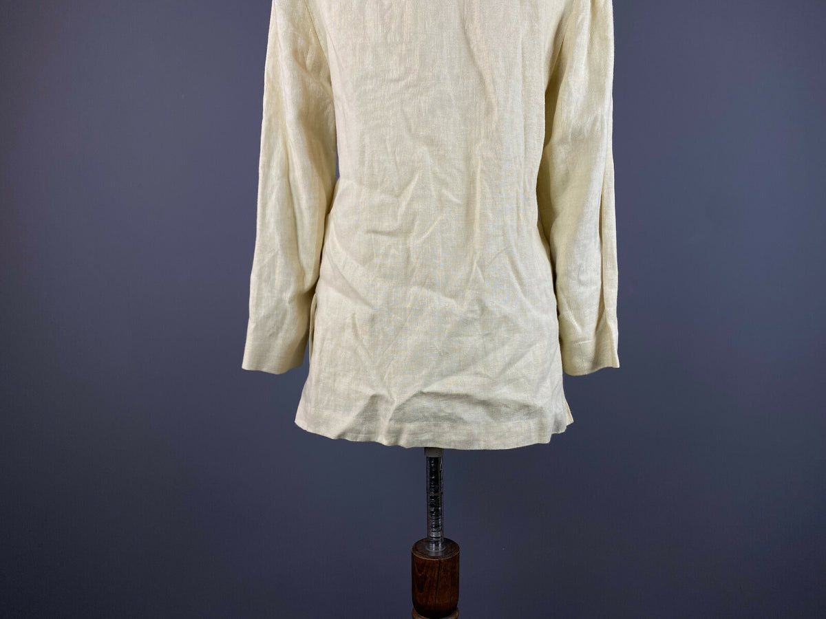 Kenzo Jungle Beige Button Down Blazer Jacket – Women's 38