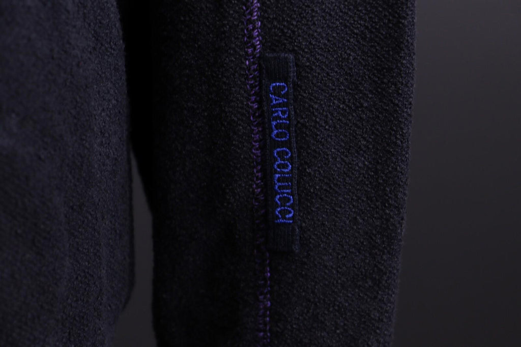 CARLO COLUCCI Blue Knit Vintage Long Sleeve Sweater – Size S