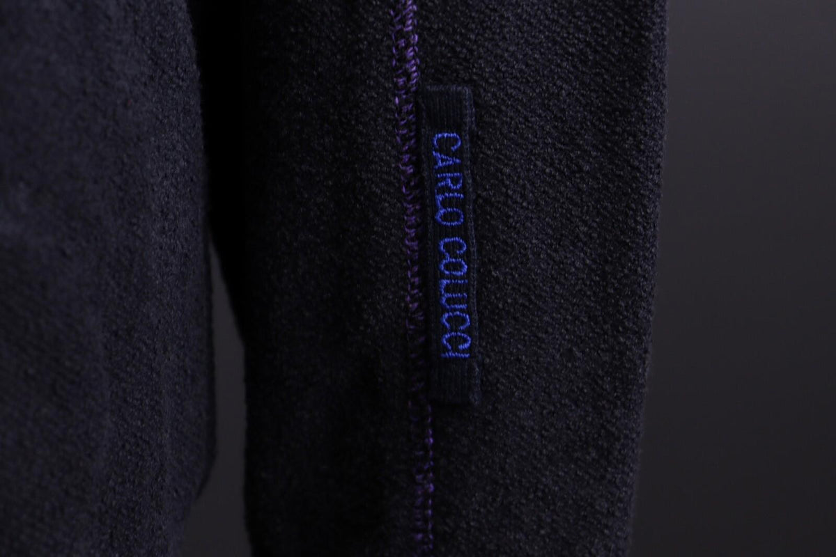 CARLO COLUCCI Blue Knit Vintage Long Sleeve Sweater – Size S