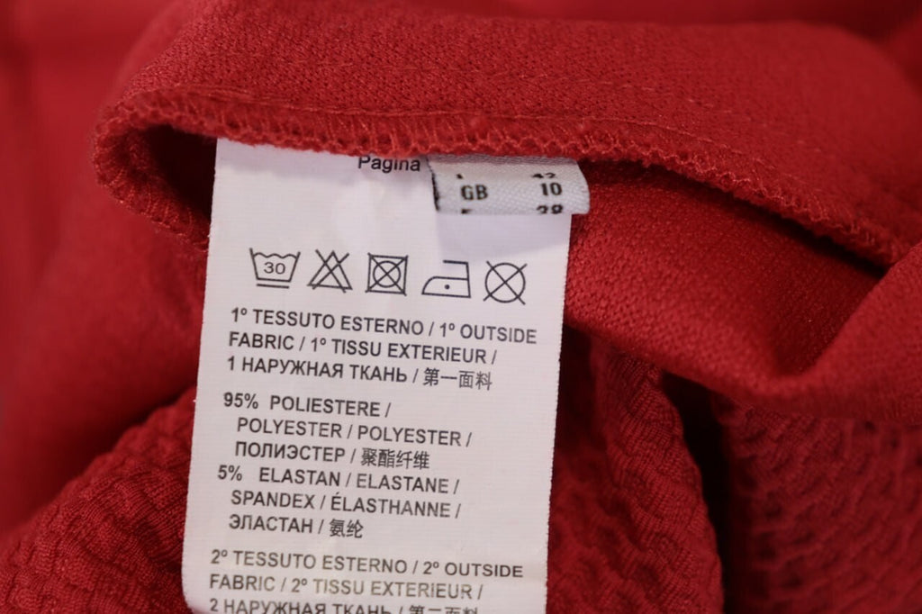 Pinko Red Sleeveless Evening Bodycon A-Line Short Dress – Size I 42 / GB 10 – Used