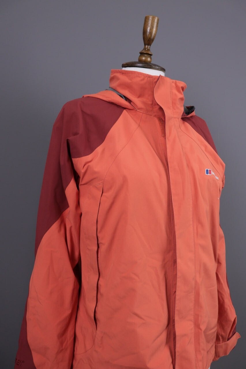 Berghaus Gore-Tex Orange Hooded Ski Waterproof Jacket – Size 12