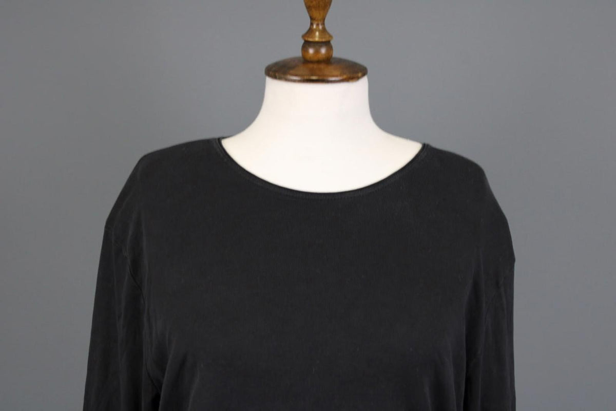 OSKA Black Stretch Round Neck Casual Long Sleeve Pullover Blouse Top – Size 5