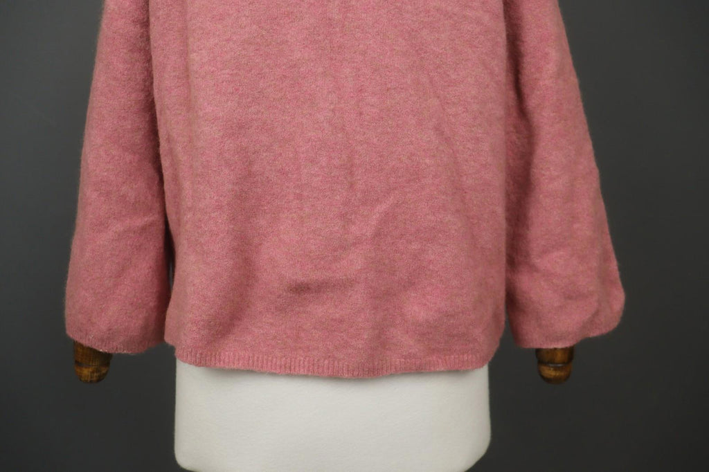 HIGH Pink Wool Tight Knitted Long Sleeve Turtle Neck Pullover Sweater – Size M