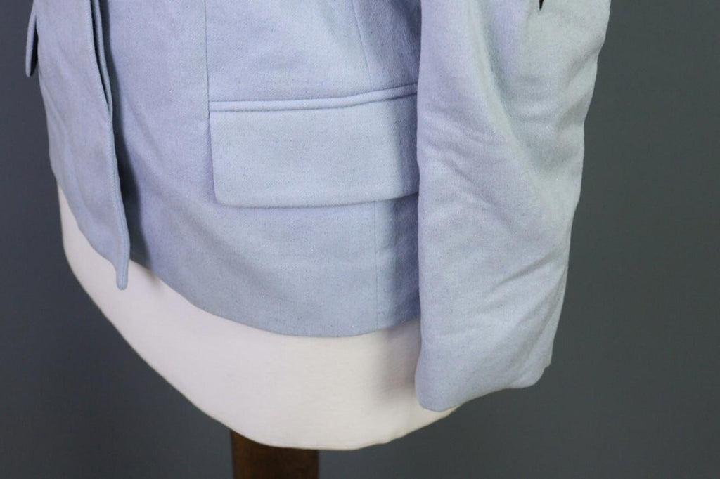 GIANNI VERSACE COUTURE Blue Single Breast Check Blazer Jacket Sz 38