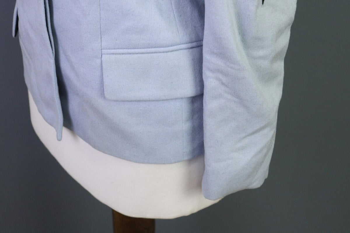 GIANNI VERSACE COUTURE Blue Single Breast Check Blazer Jacket Sz 38