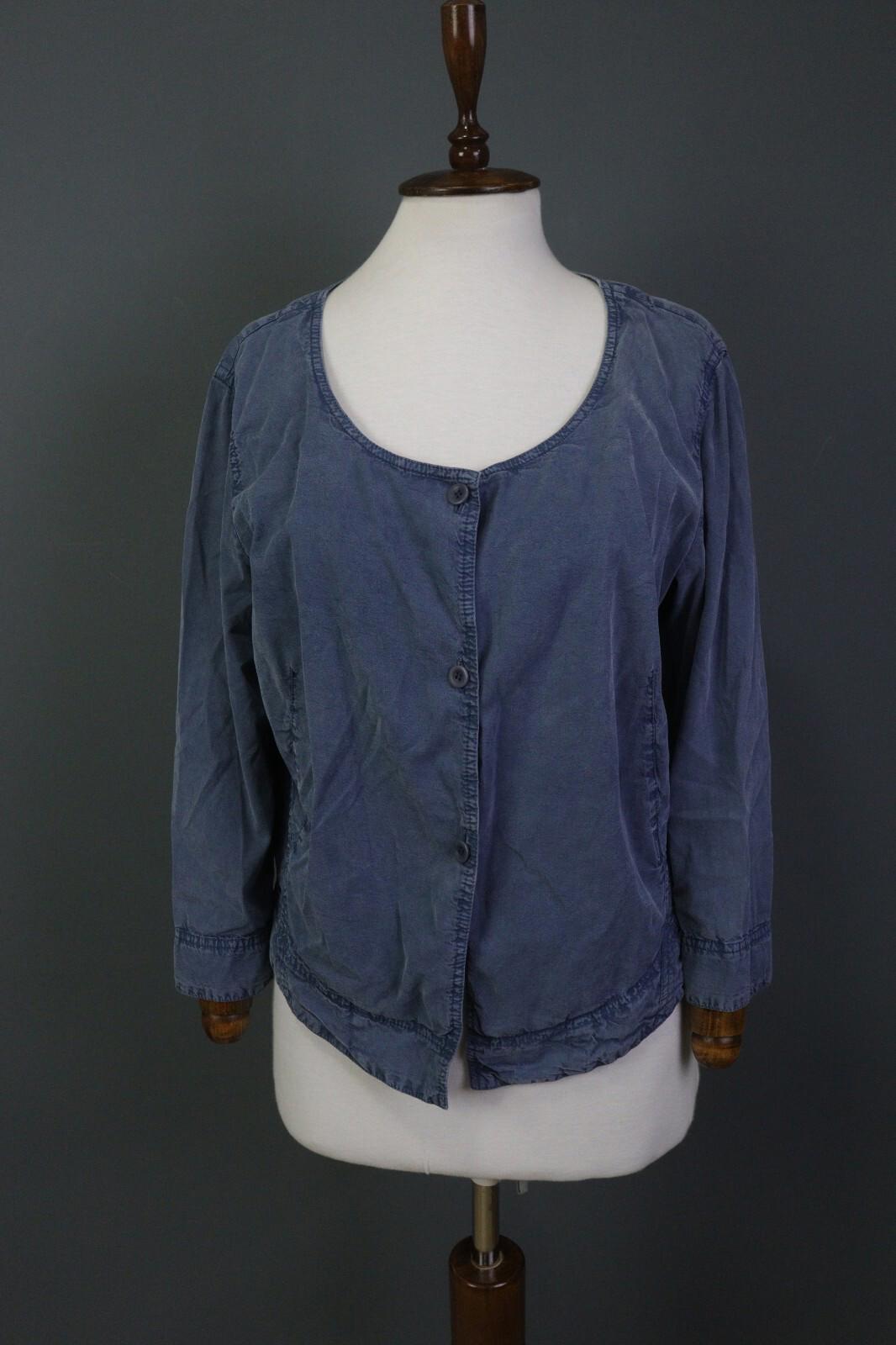 OSKA Regular Blue Long Sleeve Button Down Top Blouse Shirt – Size 3