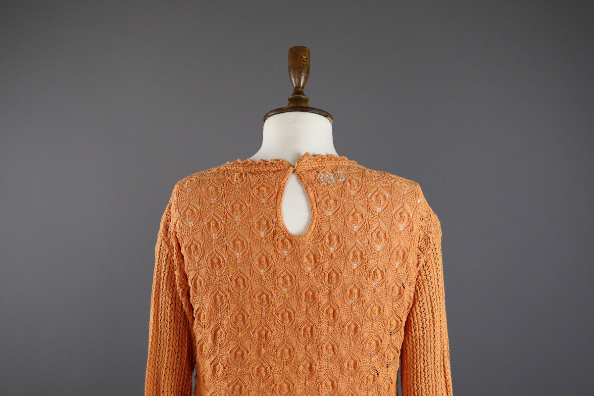 Odd Molly Cotton Long Sleeve Crochet Mesh Sweater – Women's 0