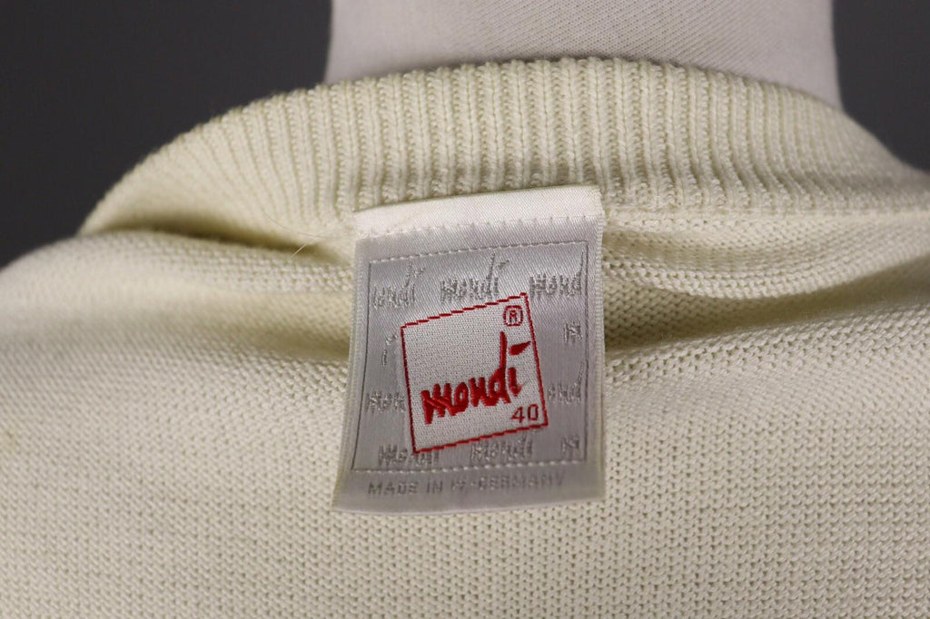 MONDI Ivory Knit Long Sleeve Cardigan Sweater – Size 40