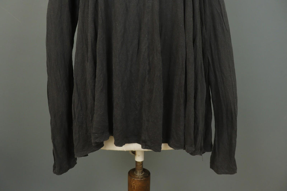 RUNDHOLZ Black 100% Lyocell Long Sleeve Round Neck Pullover Shift Dress – Size M