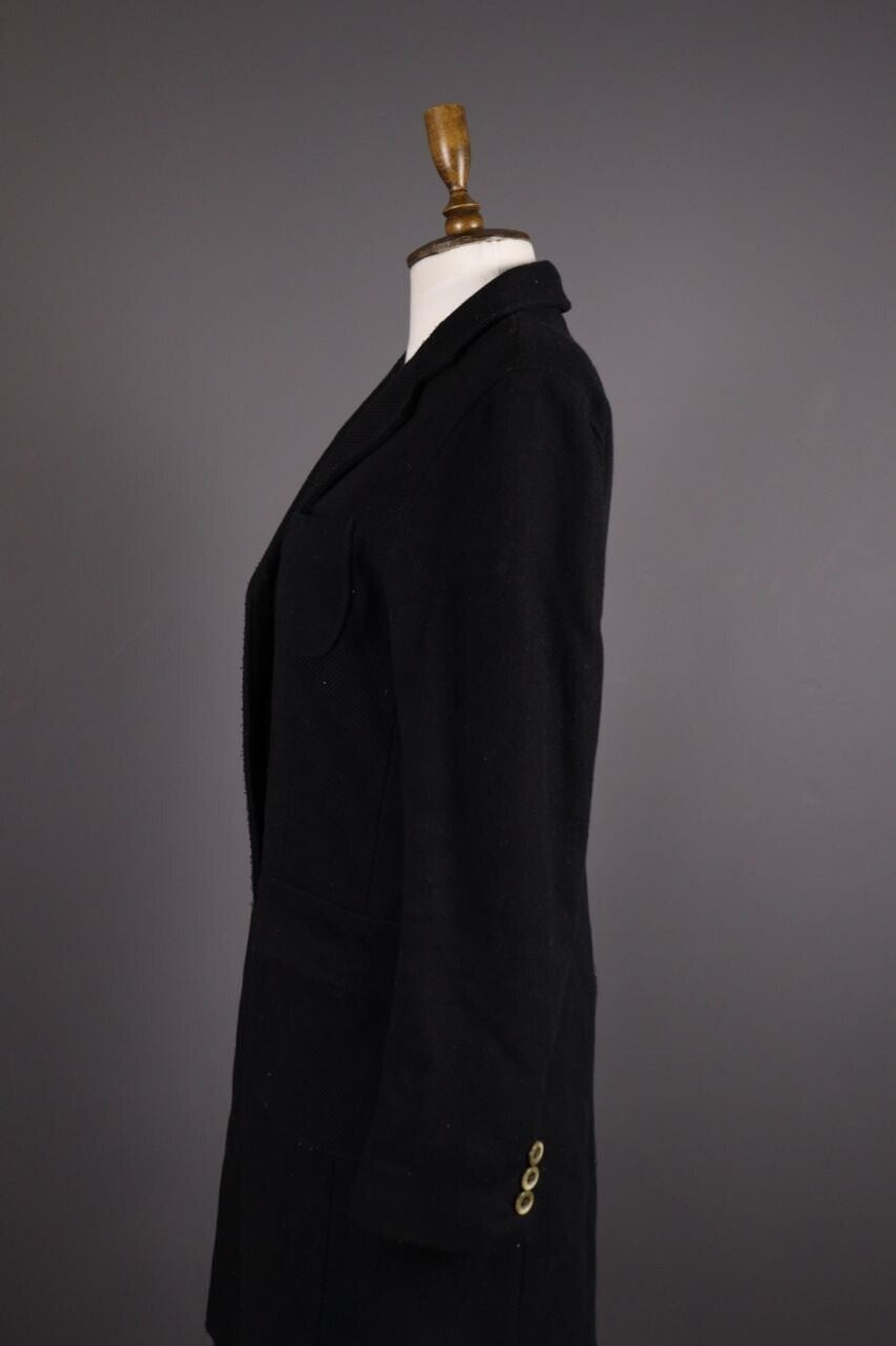 WEEKEND MAX MARA Black Multipocket Wool Tweed Coat – Size I 44 / GB 12 / USA 10