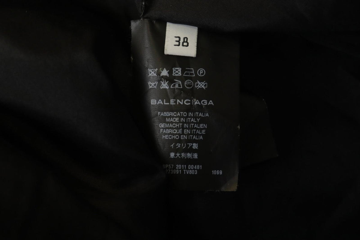 Balenciaga Black Wool Double Breasted Peak Lapel Formal Blazer Jacket – Size 38