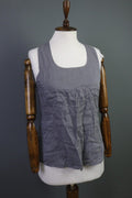 MARITH FRANCOIS GIRBAULD Gray Linen Rayon Tank Top Blouse Cropped Shirt – Size 29