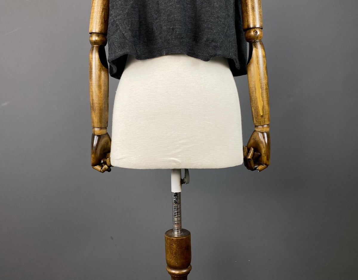 PRADA MILANO Grey Open Front Sleevless Cardigan Sweater – Size 38