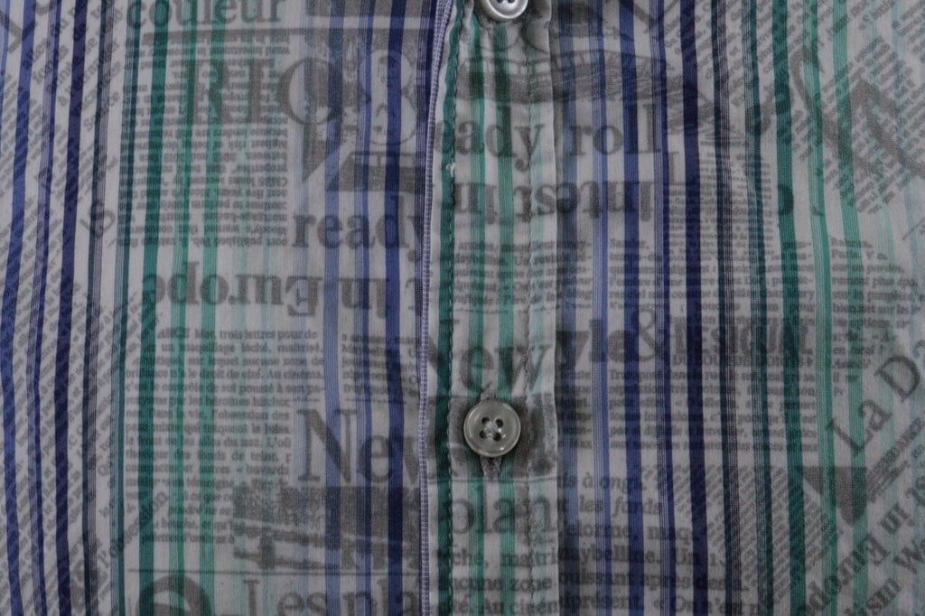 Desigual Barcelona Multicolor Striped Long Sleeve Button Down Shirt – Size L