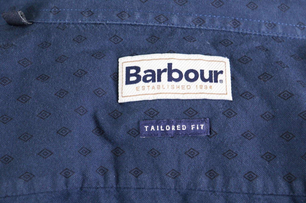 Barbour Tailored Fit Blue Long Sleeve Button Down Shirt – Size EUR XL / USA L