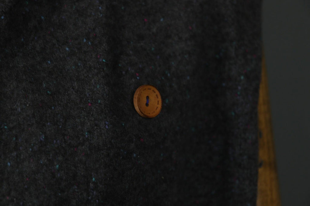 GUDRUN SJODEN Charcoal Gray Wool Sleeveless Button Front Cardigan Sweater – Size L