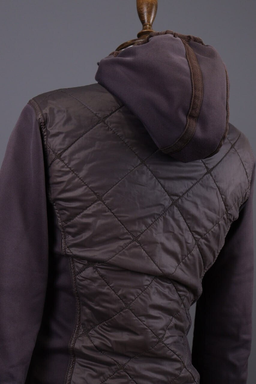 Frauenschuh Brown Puffer Hooded Full Zip Fleece Jacket – Size S