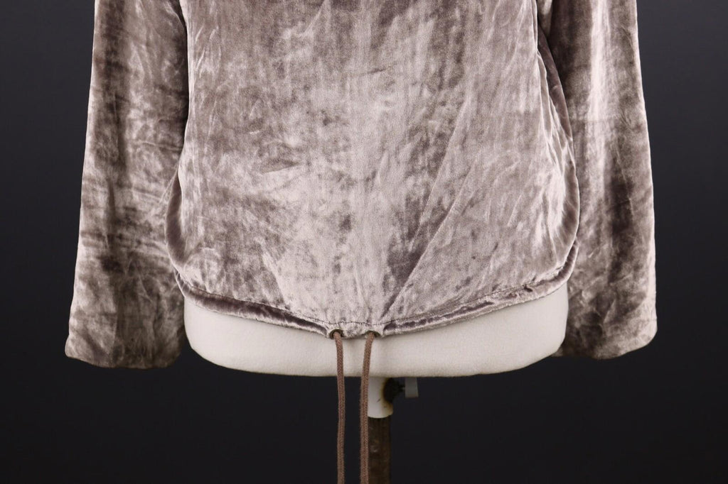 SEE by CHLOE Ash Rose Velour Drawstring Long Sleeve Top Shirt – Size 40