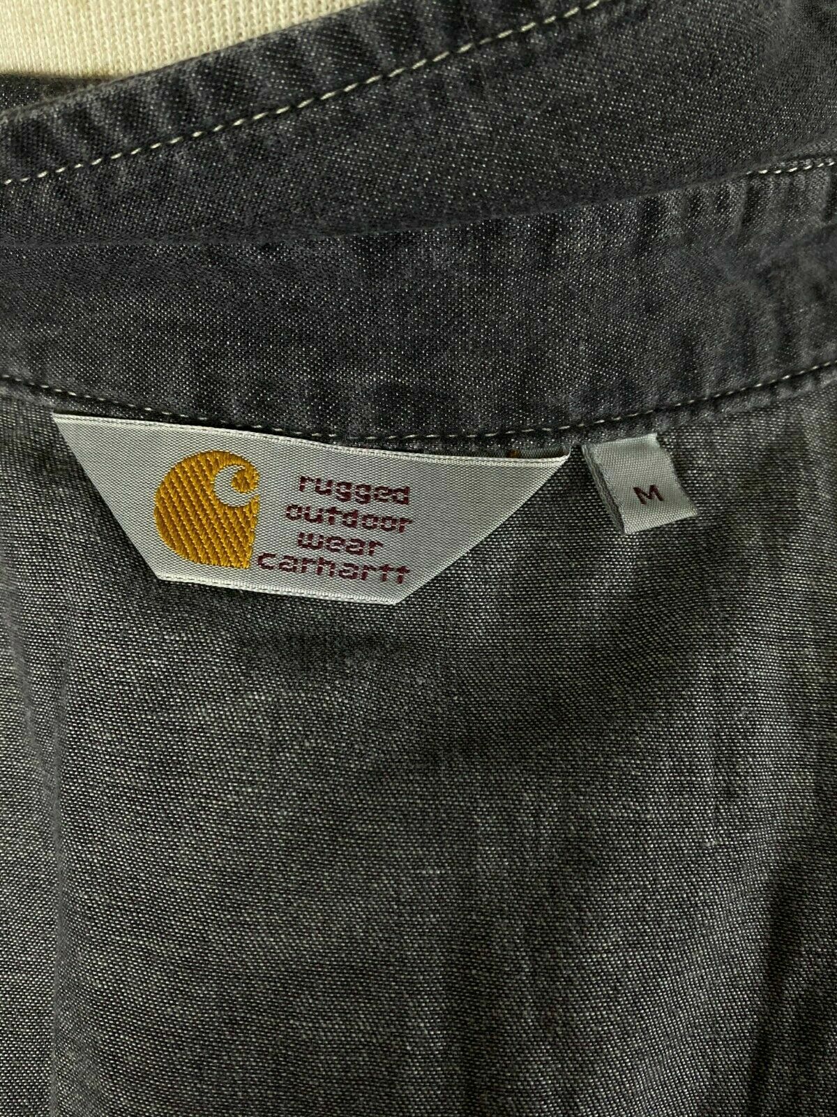 Carhartt L/S Wing Shirt Grey Double Pocket Long Sleeve Shirt – Men's M