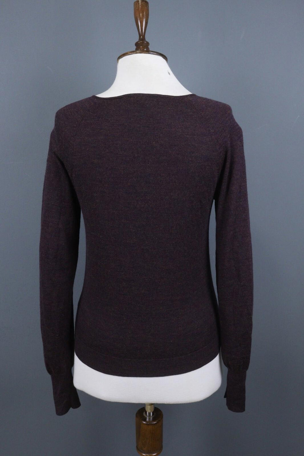 VTG ISABEL MARANT ETOILE Purple Tight Knit Wool Button Front Knit Sweater – Size 2