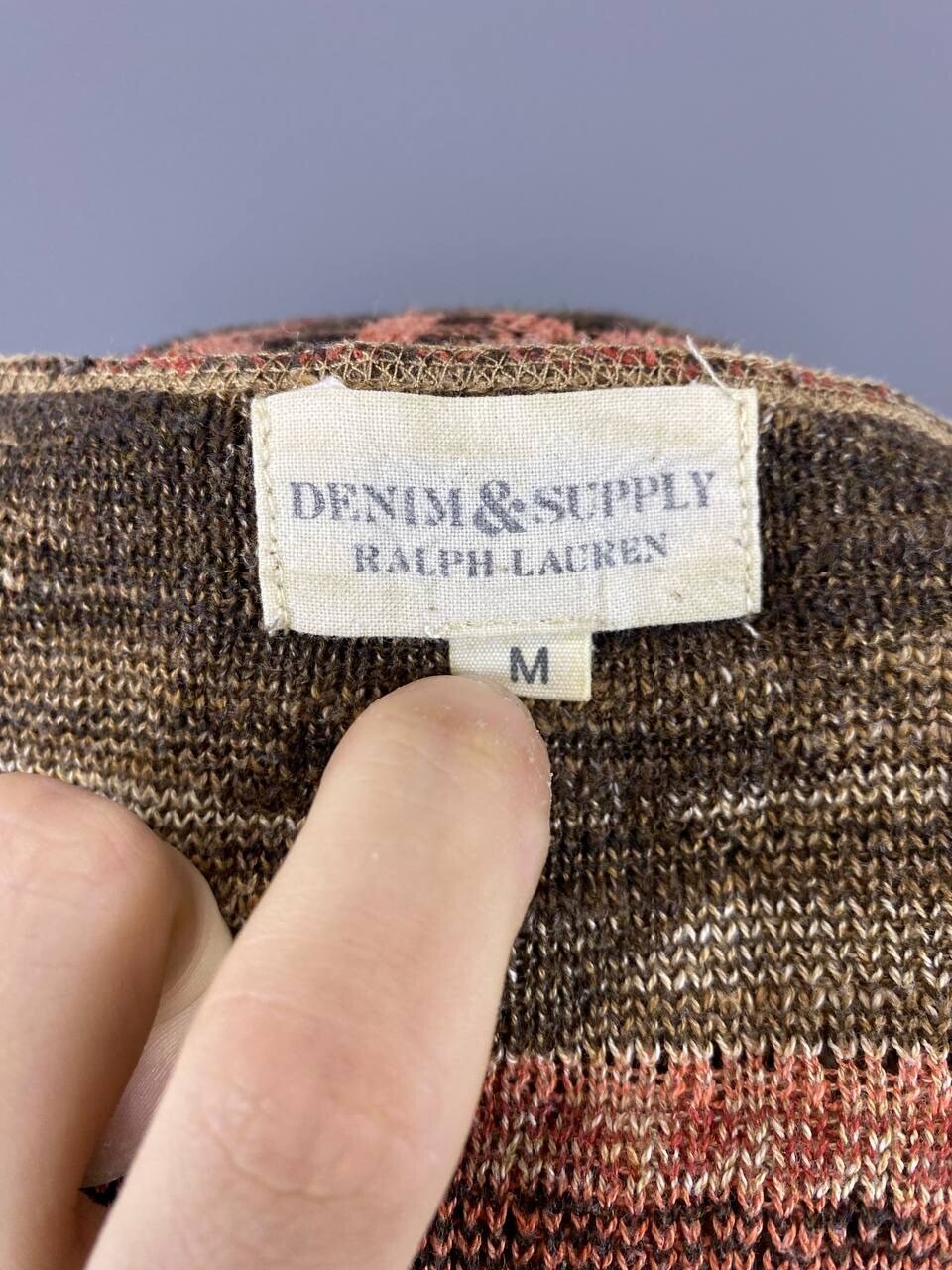 Denim & Supply Ralph Lauren Multicolor Aztec Geometric Knit Sweater – Size M