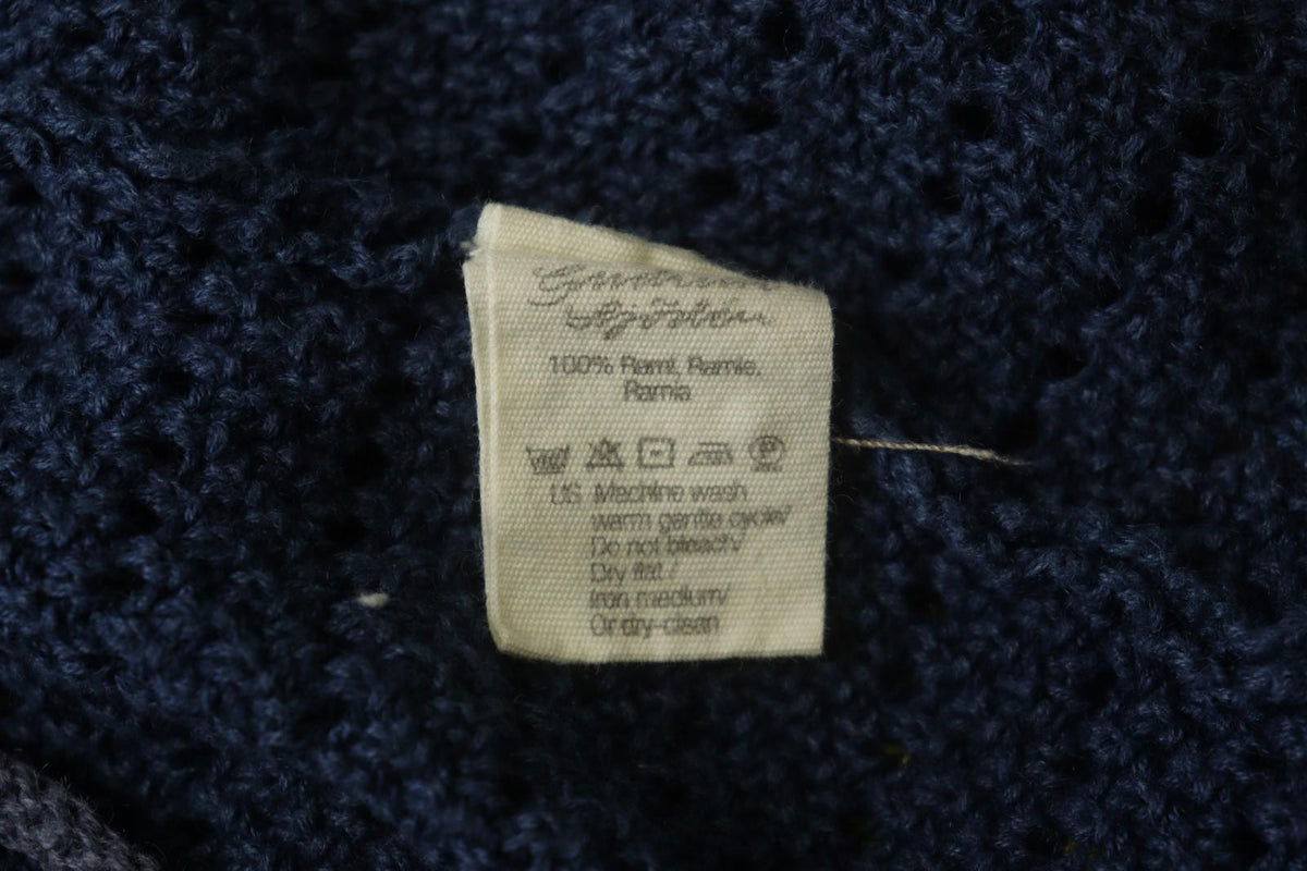Used GUDRUN SJODEN Blue Open Knitted Long Sleeve Button-Front Cardigan Sweater – Size S