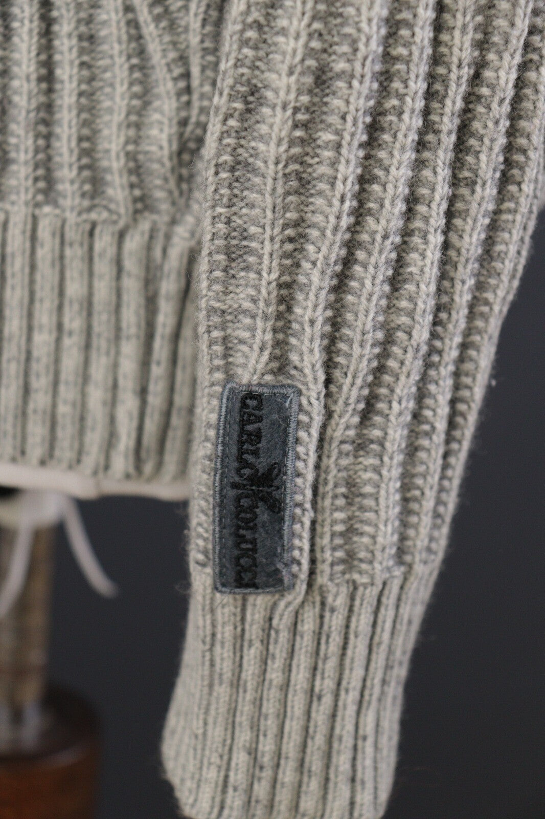 Carlo Colucci Limited Japan Gray Polo Neck Ribbed Sweater – Size L US 42 EU 52