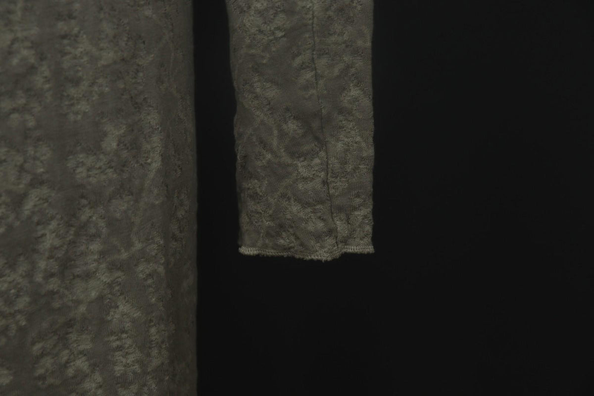 TRANSIT PAR-SUCH Gray Floral Long Sleeve Button Front Sweater Dress – Size 3