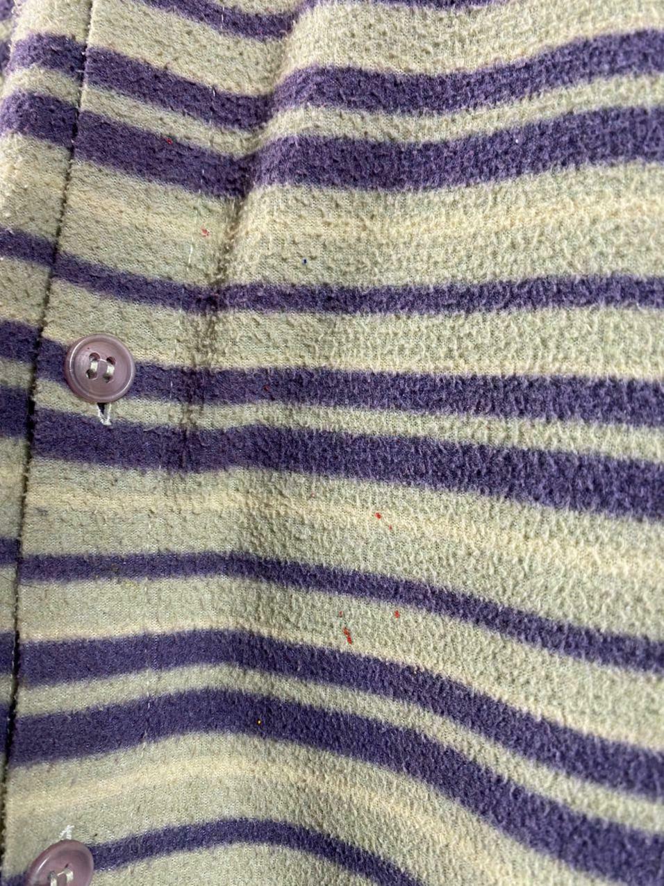 Mammut Outdoor Tecnopile Striped Button Up Sweater Fleece – Men's 2XL / XXL