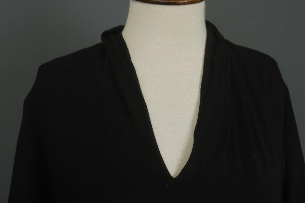 MARIMEKKO RITVA FALLA Black Gray Viscose Knitted Casual Long Sleeve Dress M/L