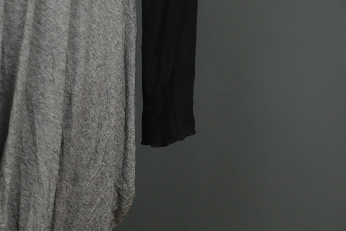 MARIMEKKO RITVA FALLA Black Gray Viscose Knitted Casual Long Sleeve Dress M/L