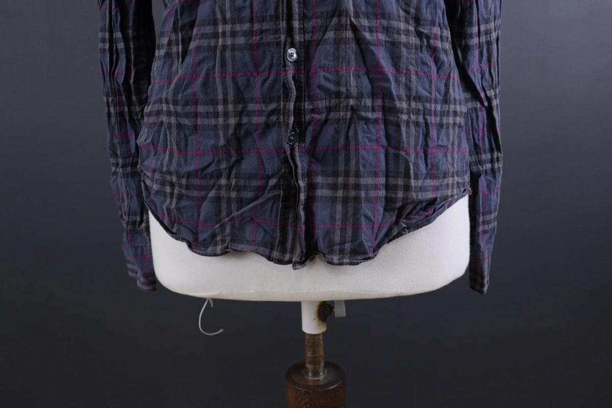 BURBERRY BRIT Multicolor Nova Check Long Sleeve Button Down Blouse Shirt – Size M