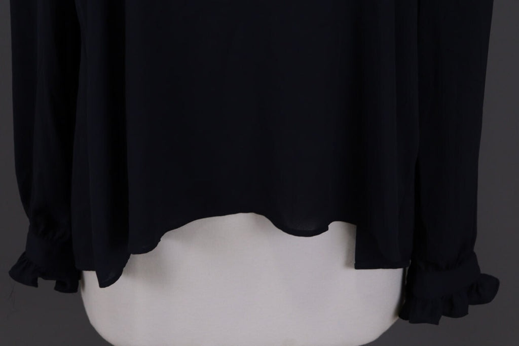 Claudie Pierlot Blue Long Sleeve V-Neck Lagenlook Blouse Shirt – Size 40